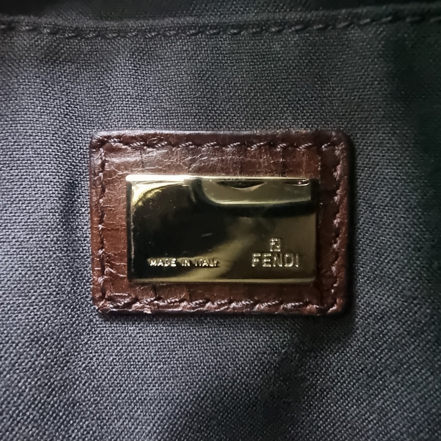 Fendi Zucchino Canvas Crossbody Ghw (Brown)