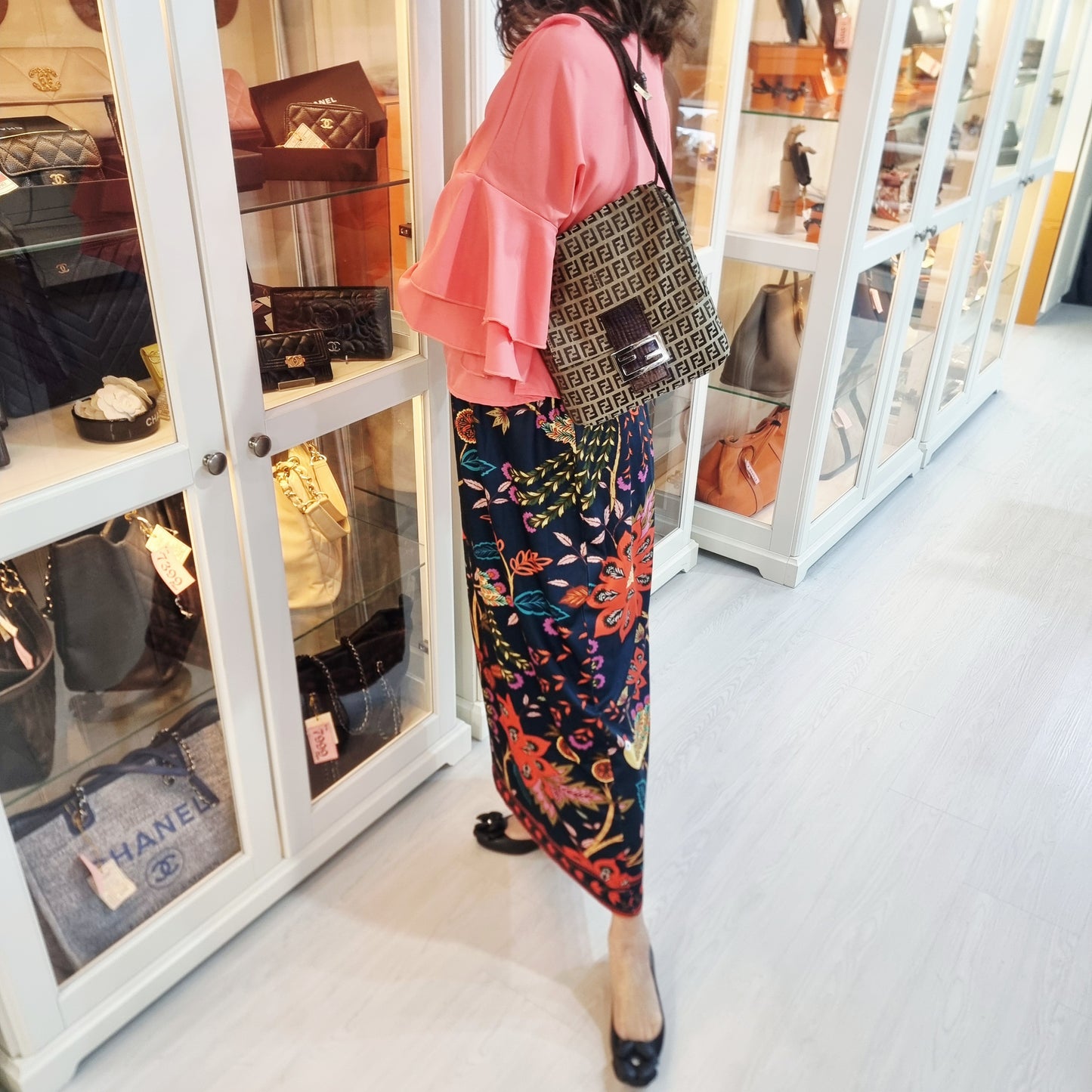 Fendi Zucchino Canvas Crossbody Ghw (Brown)