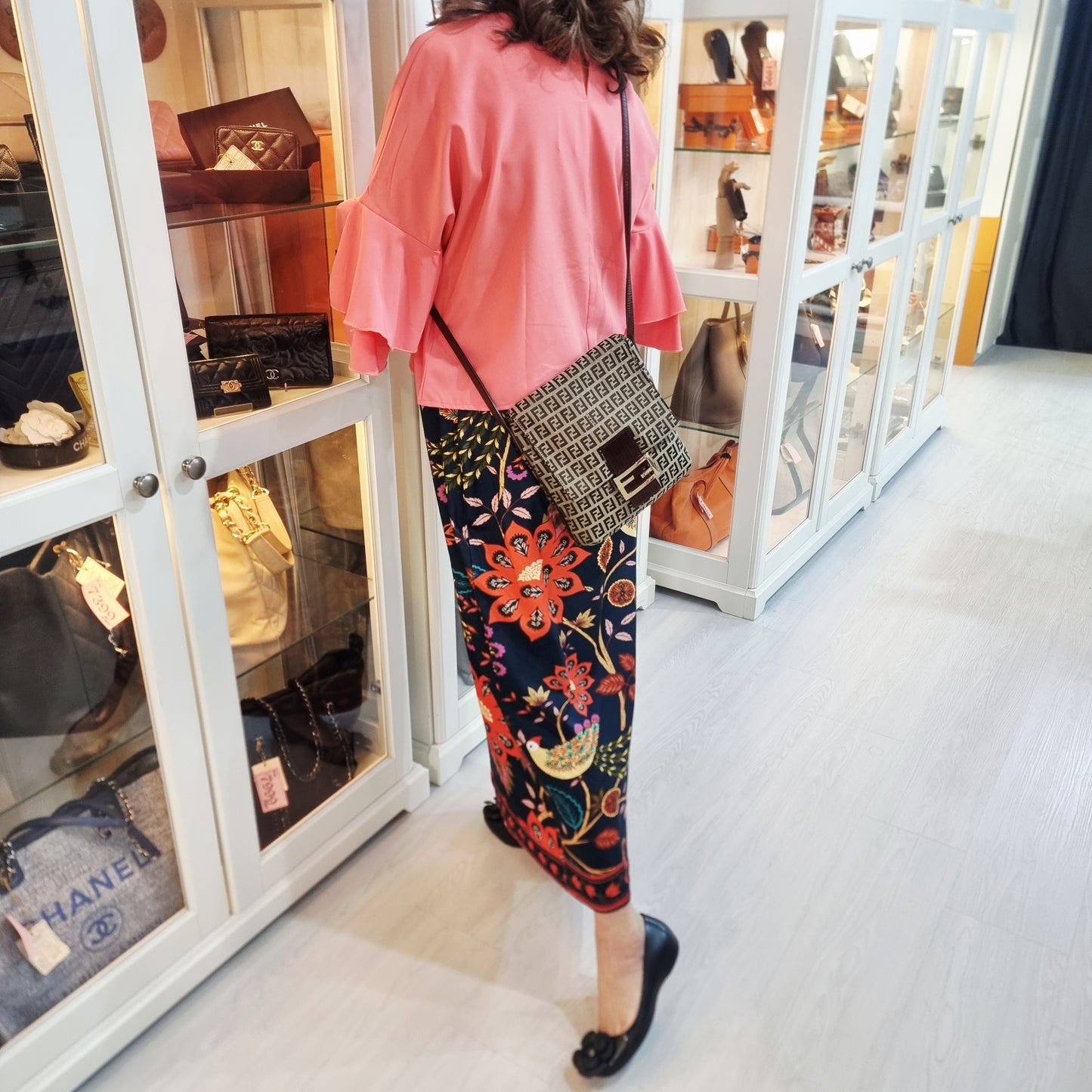 Fendi Zucchino Canvas Crossbody Ghw (Brown)