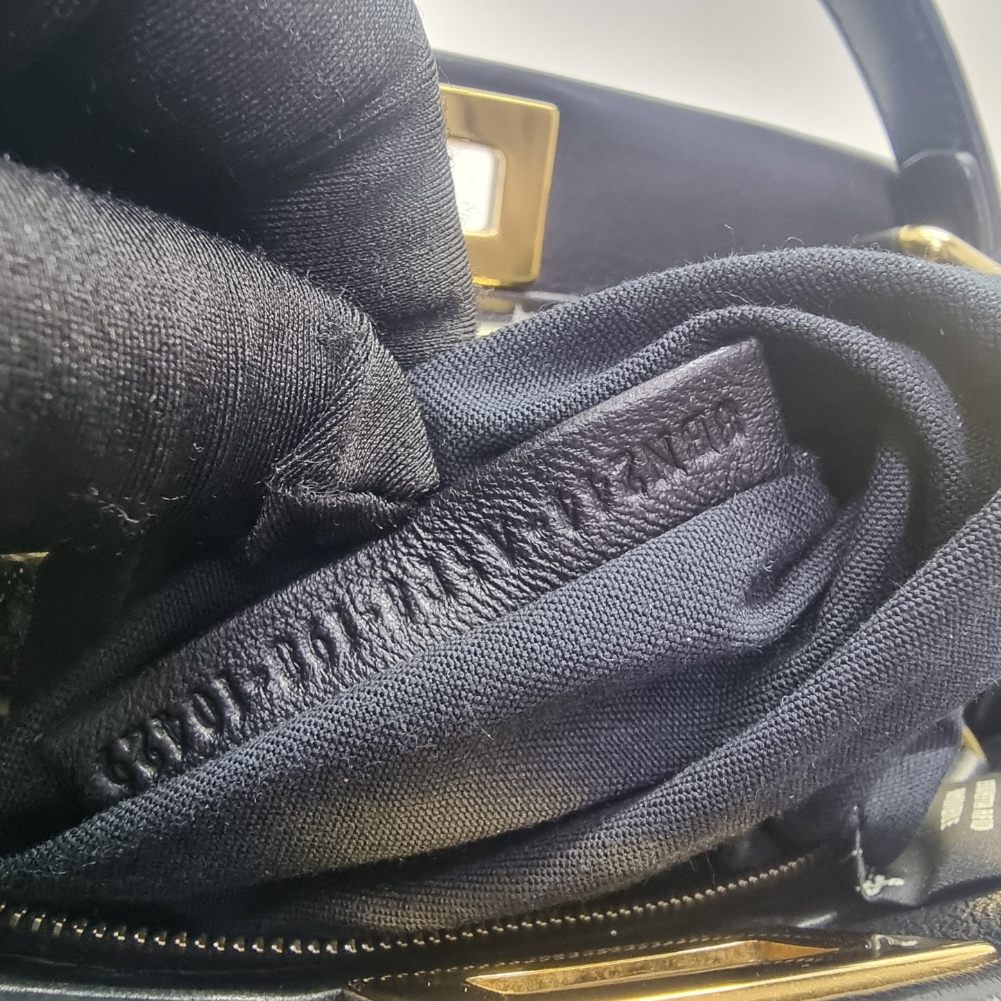 Fendi Peekaboo Mini Soft Leather Tote Bag Ghw (Black)