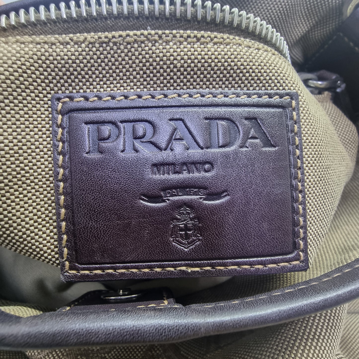 Prada Canapa Canvas Jacquard Logo Shw (Brown)