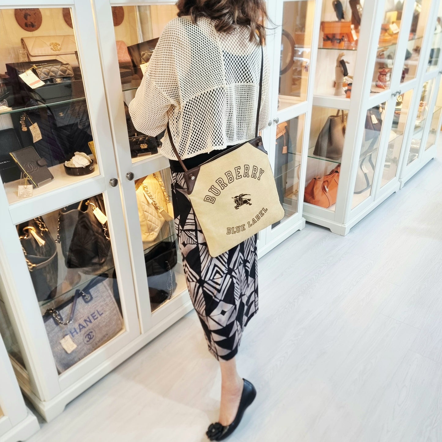 Blue Label Burberry Corduroy Crossbody Shw (Brown)