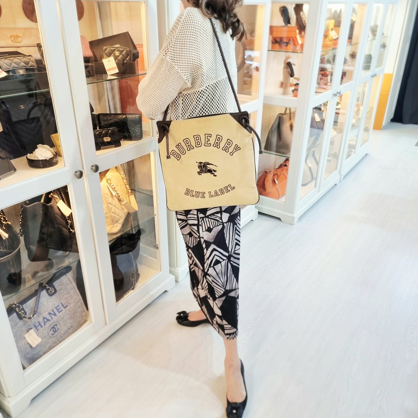 Blue Label Burberry Corduroy Crossbody Shw (Brown)