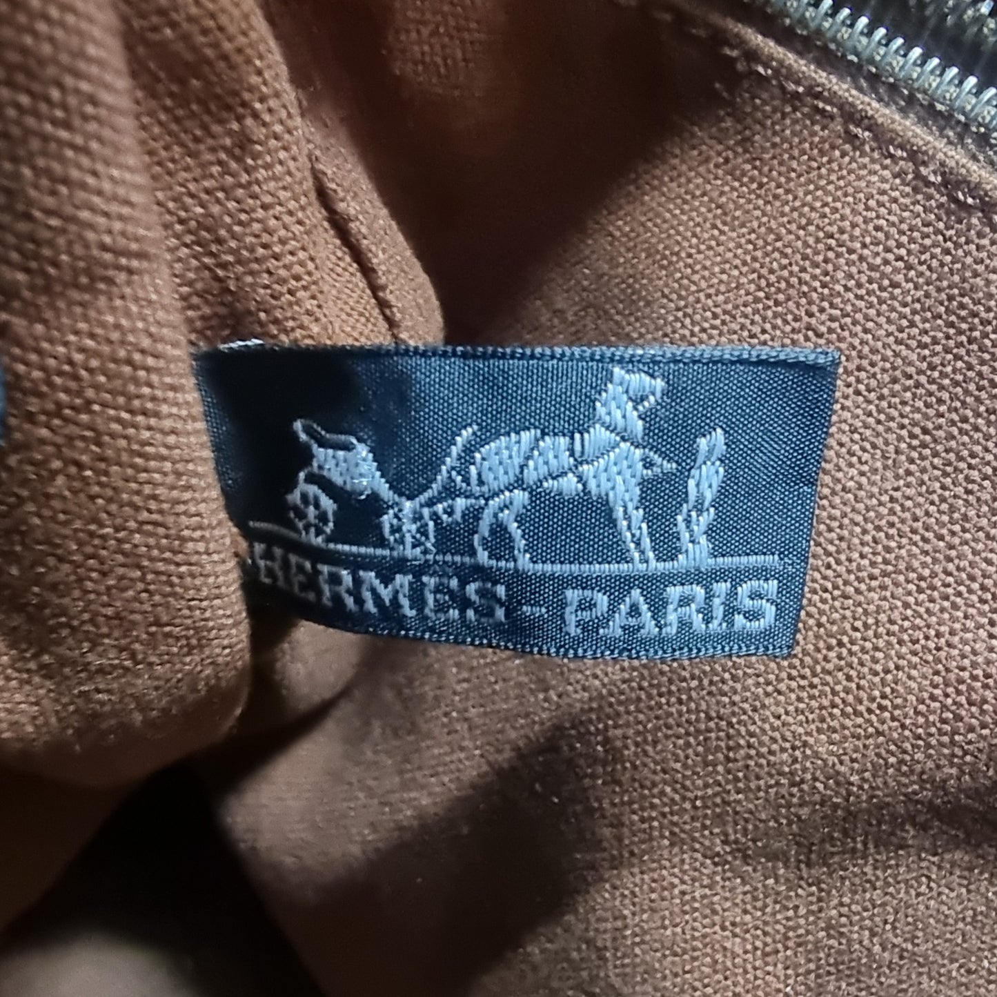 Hermes Fourre Tout PM Canvas Top Handle Phw (Brown)