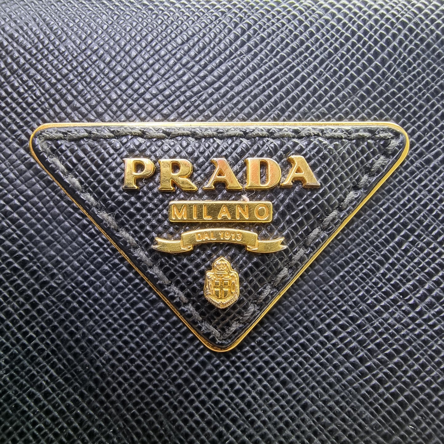 Prada 1BA274 Galleria Saffiano Lux Double Zip Large Tote Ghw (Black)
