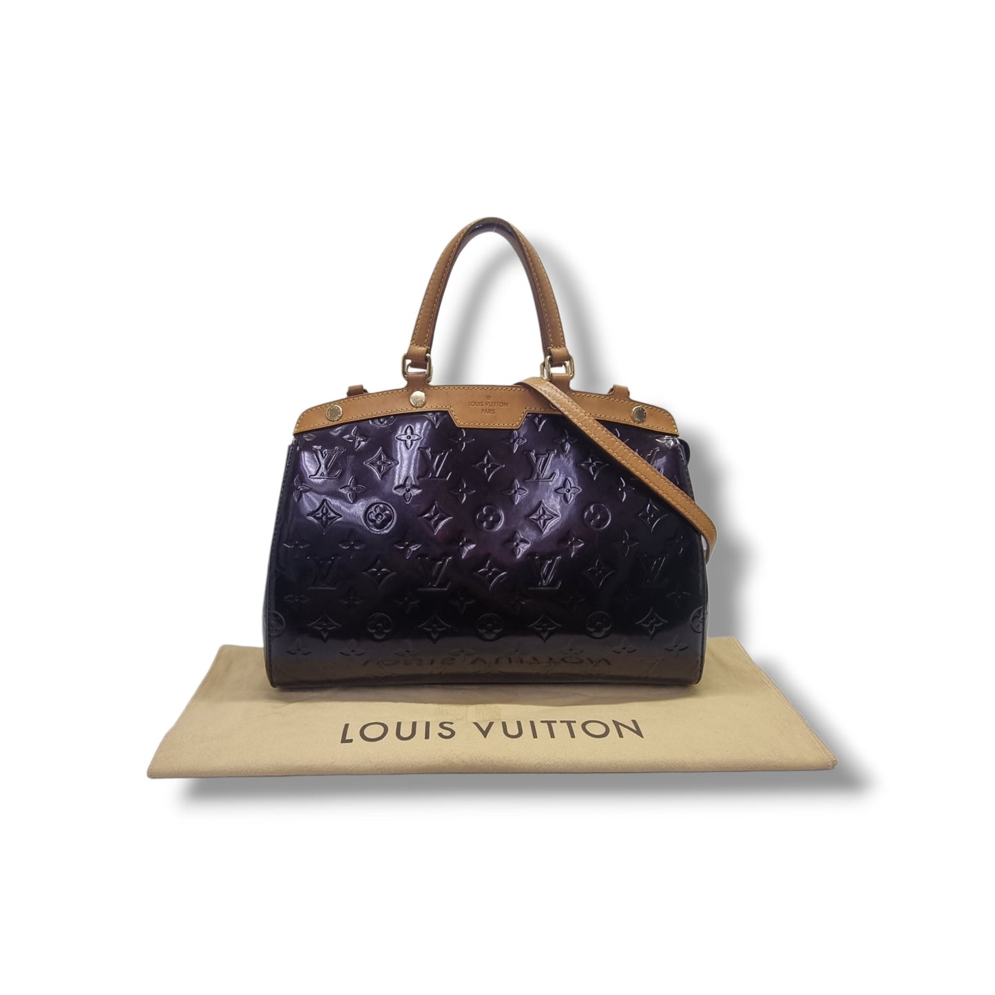 Louis Vuitton Brea MM Amarante Monogram Vernis Ghw