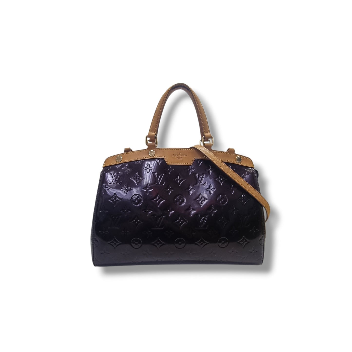 Louis Vuitton Brea MM Amarante Monogram Vernis Ghw