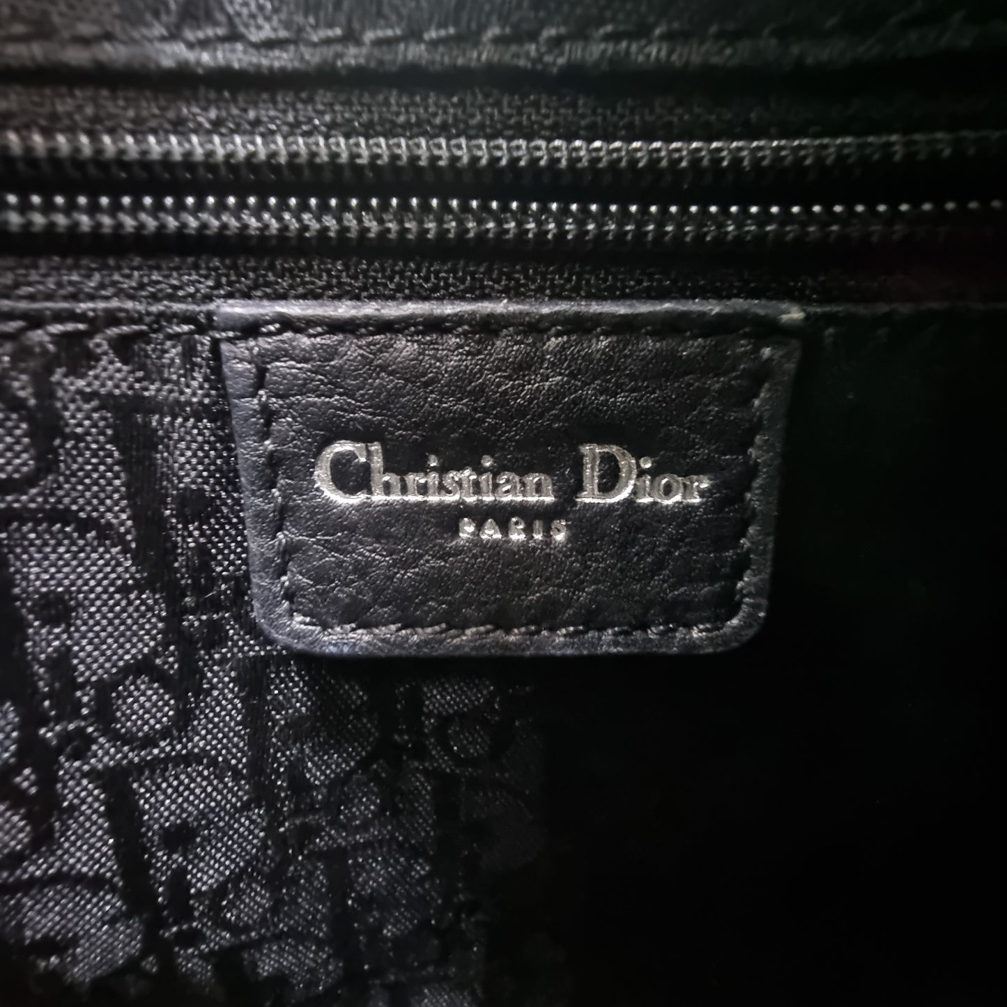 Christian Dior Dior Cannage Quilted Leather Bowler Bag Shw (Black)