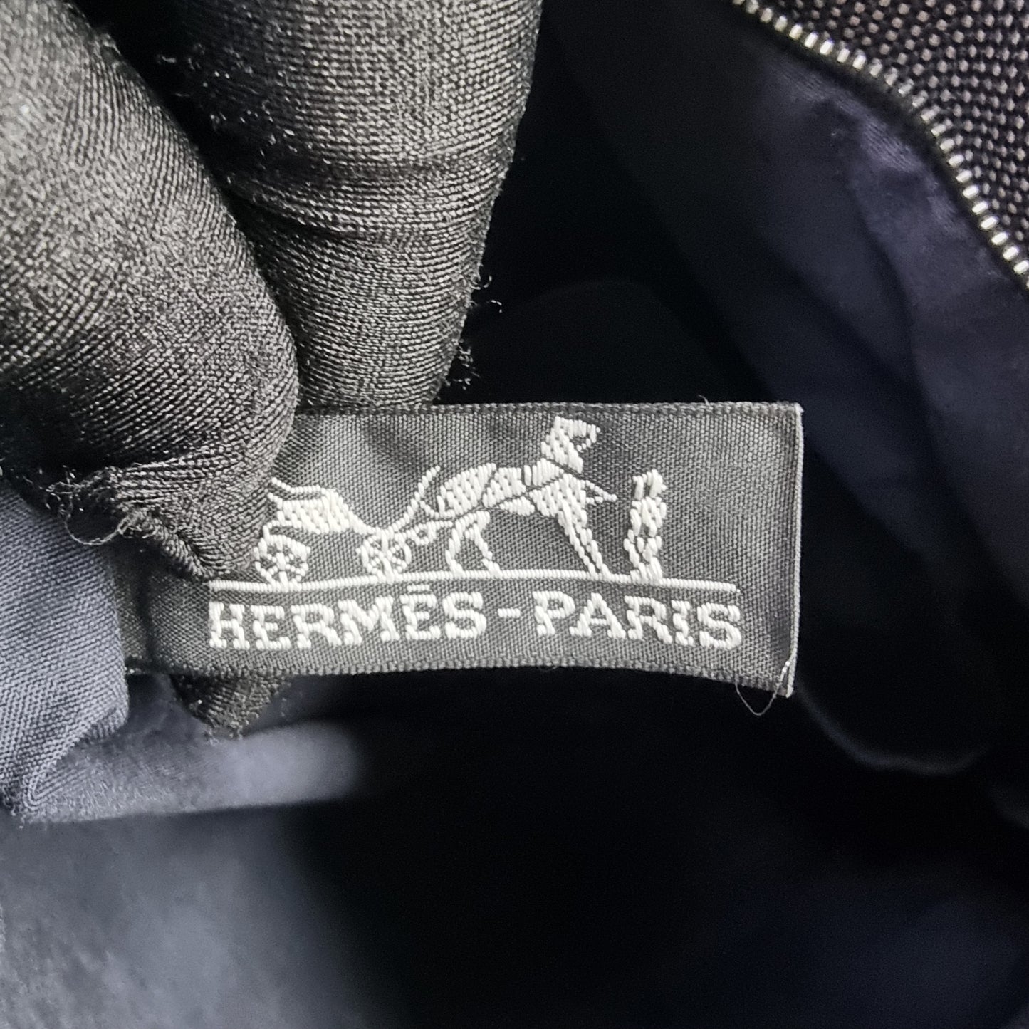Hermes Herline Cabas Canvas Tote Phw (Grey/Black)