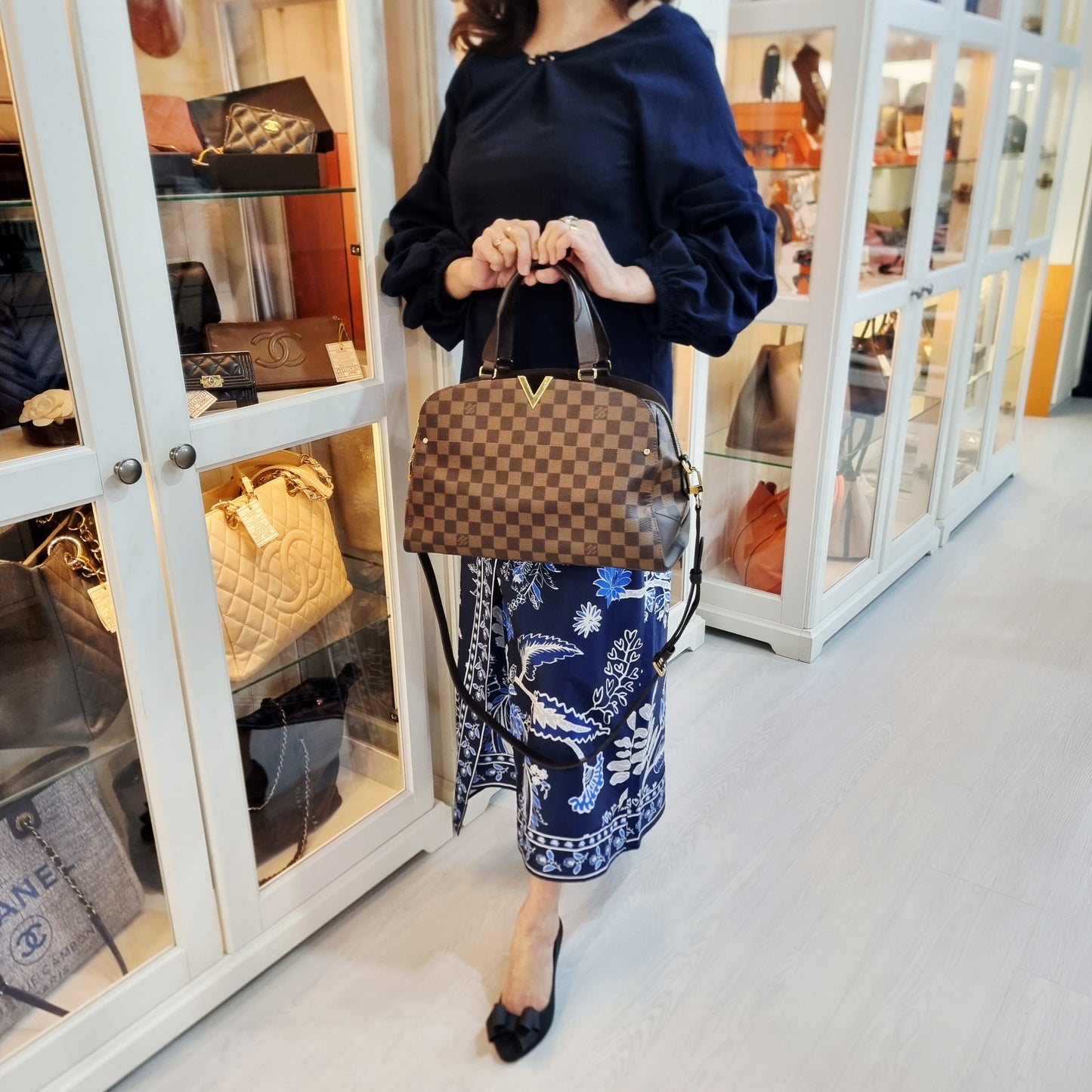 Louis Vuitton Kensington Bowling Bag Damier Ebene Ghw