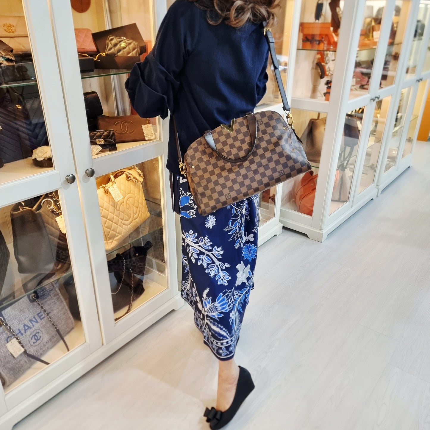 Louis Vuitton Kensington Bowling Bag Damier Ebene Ghw