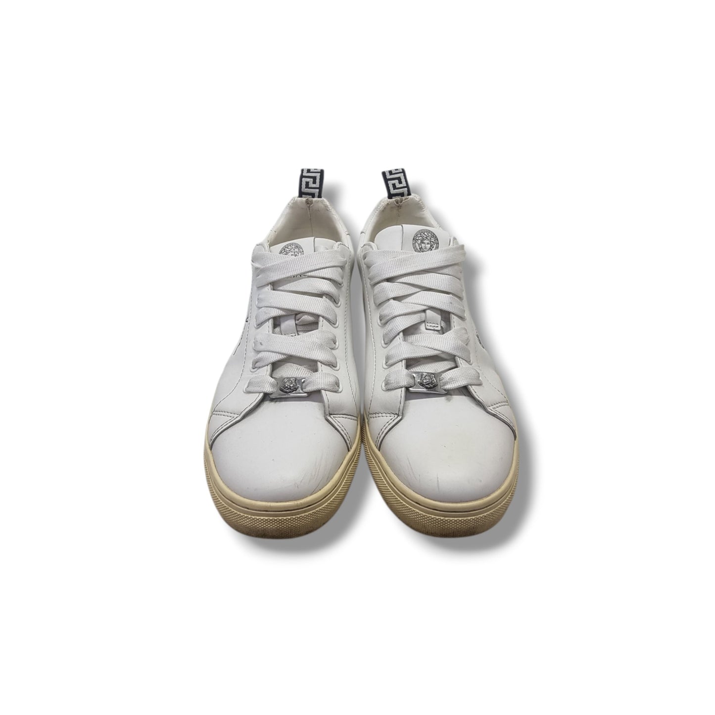 Versace Gianni Signature Lace Sneakers (White)