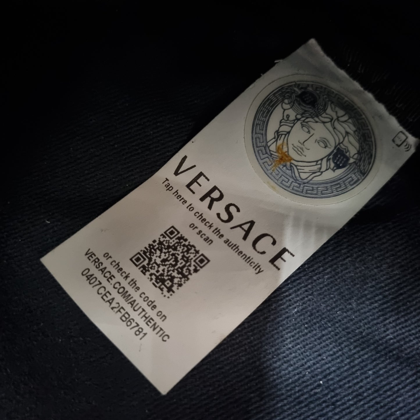 Versace Virtus Leather Waist Bag Ghw (Black)