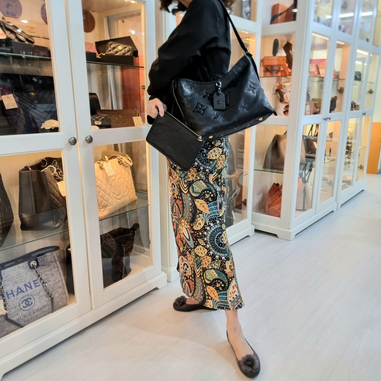 Louis Vuitton CarryAll PM Monogram Empriente Ghw (Black)