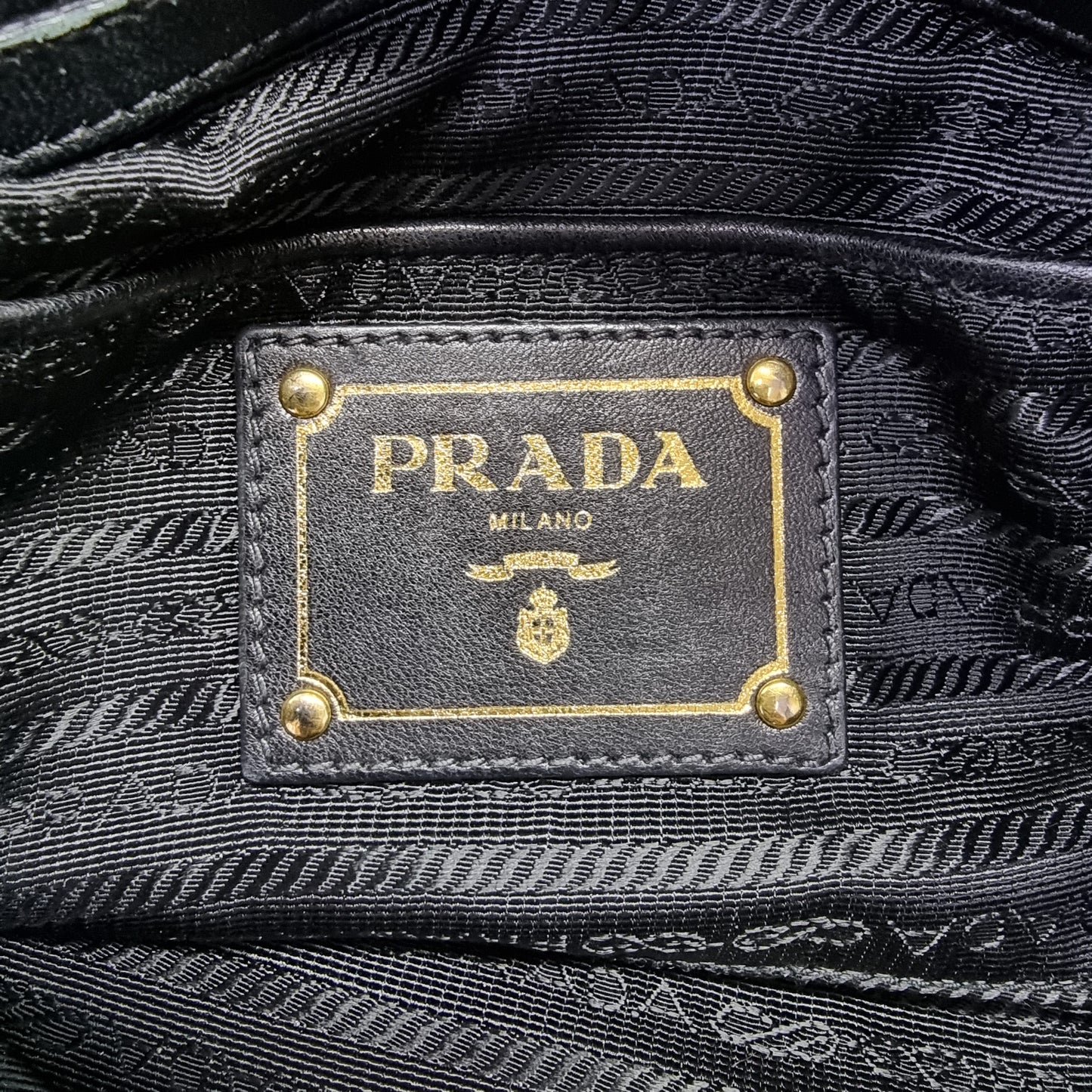 Prada BN1789 Nylon Gaufre Tote Ghw (Black)