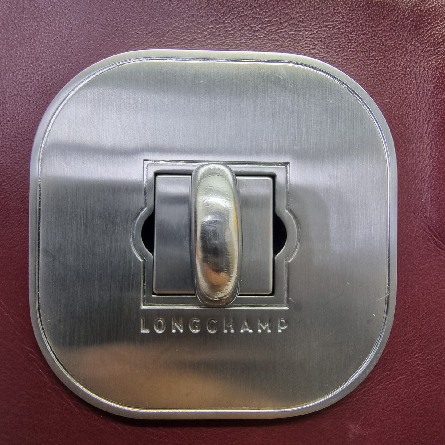 Longchamp Gatsby Shoulder Bag Embossed Crocodile Leather Shw ( Burgundy )