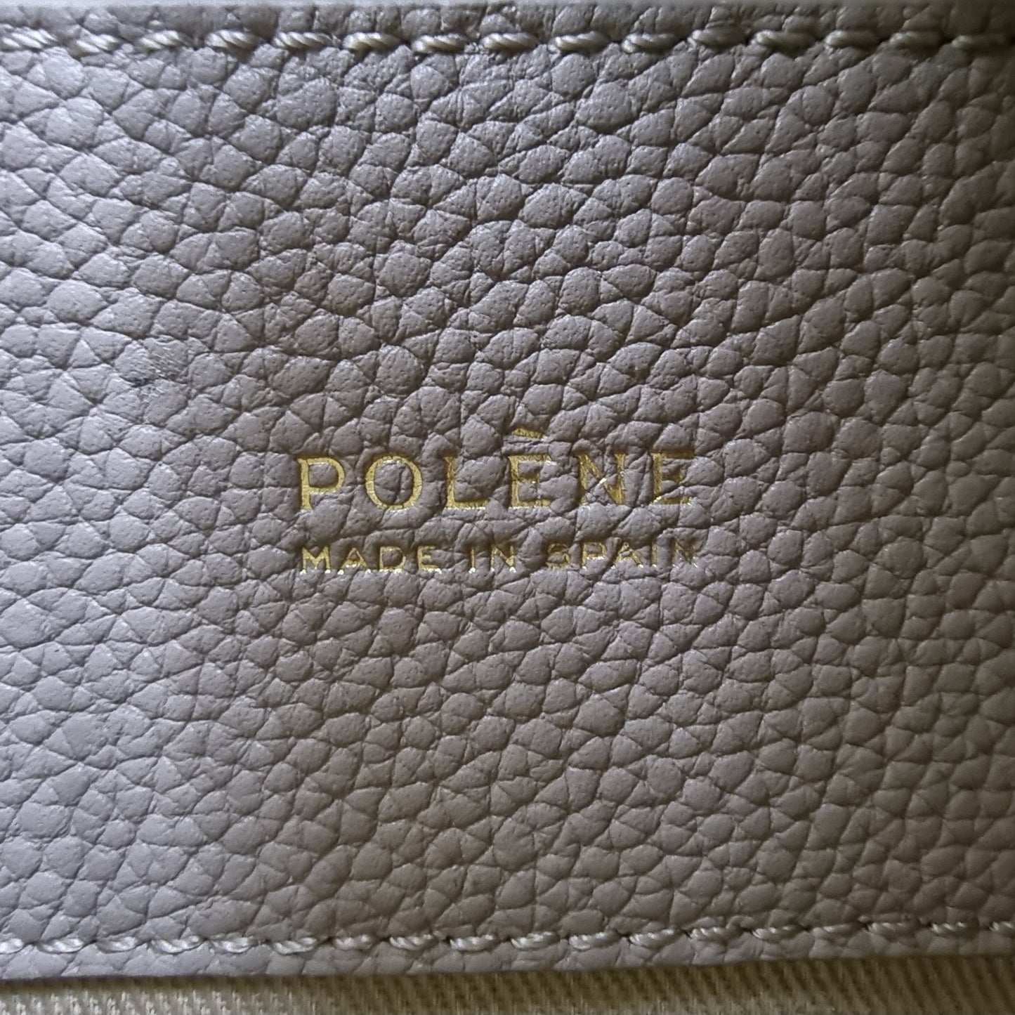 Polene Beri Grain Spanish Calfskin Crossbody Ghw (Taupe)