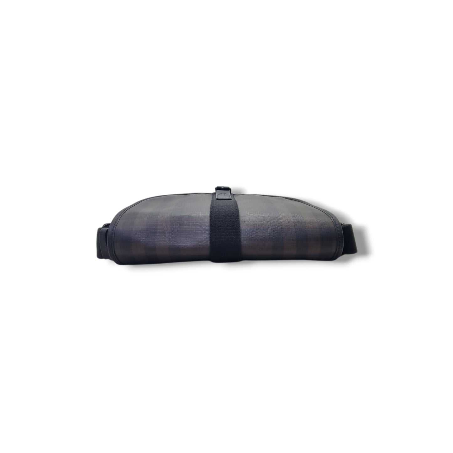 Burberry Smoked Check Canvas Messenger Bag Bhw (Black/Brown)