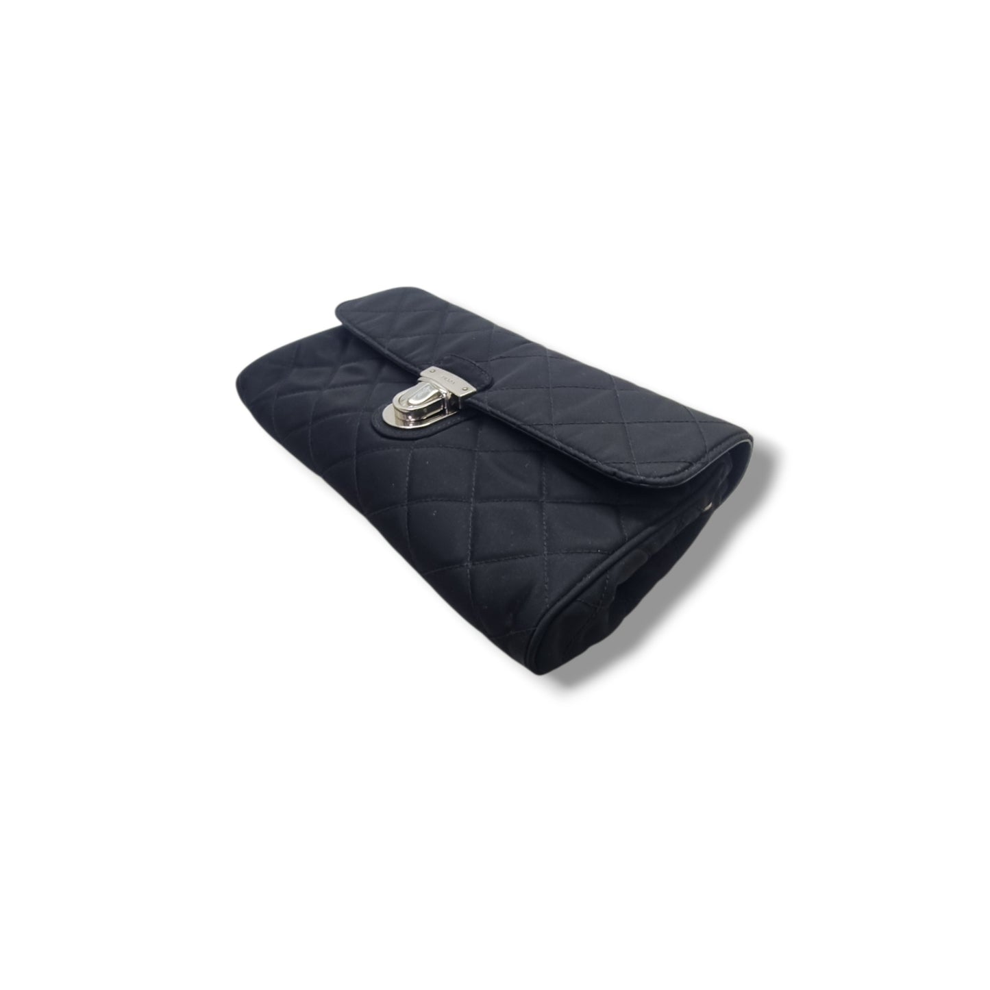 Prada 1BH584 Tessuto Impuntu Nylon Crossbody Ghw (Black)
