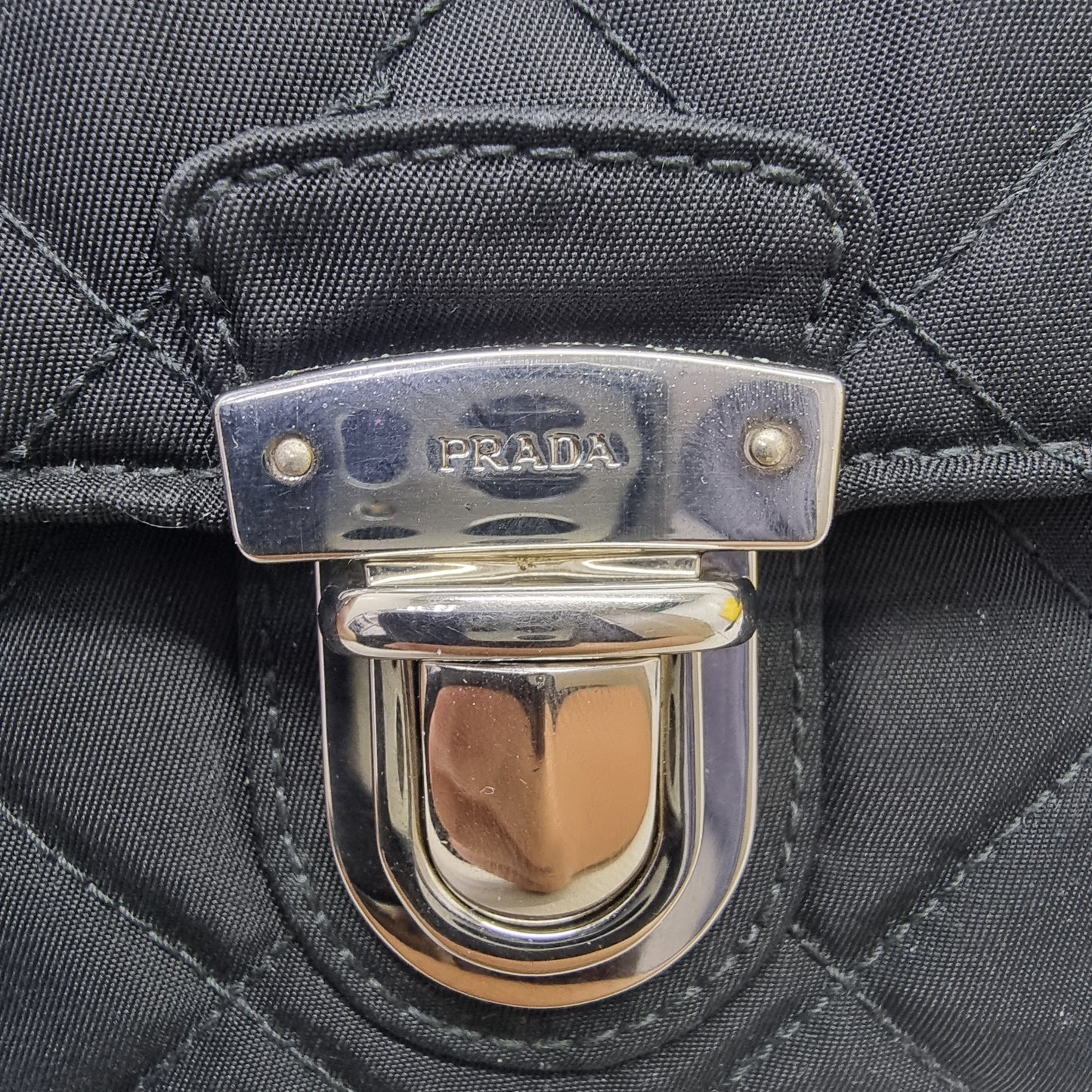 Prada 1BH584 Tessuto Impuntu Nylon Crossbody Ghw (Black)