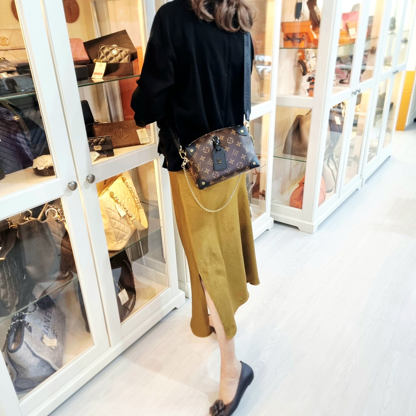 Louis Vuitton Petite Malle Souple Monogram Black Ghw