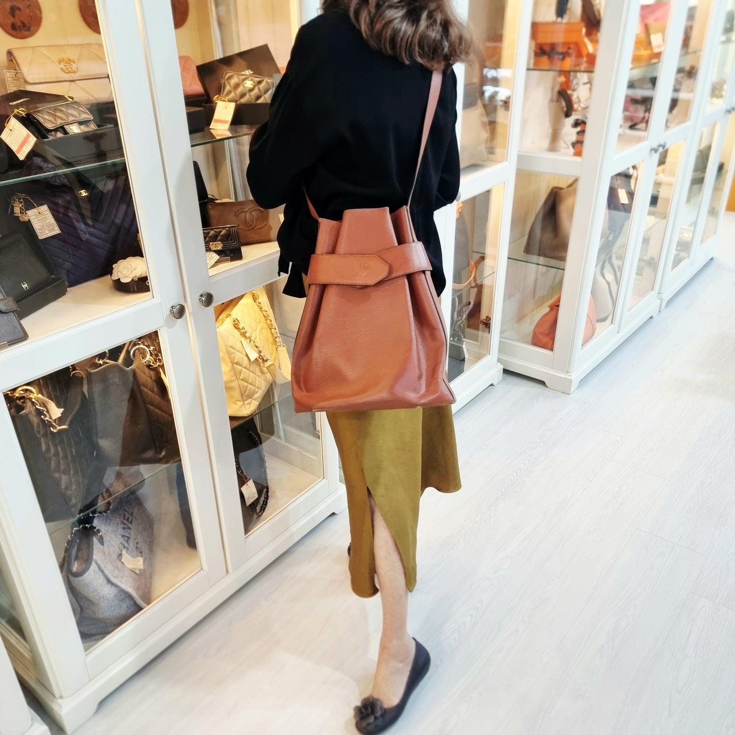 Louis Vuitton Sac D'Epaule Epi Ghw (Brown)