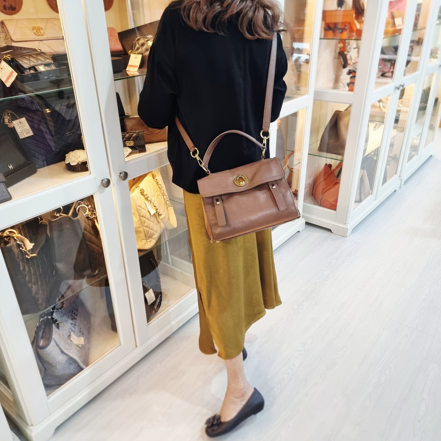 YSL Muse 2 Leather Tote Bag Ghw (Brown)