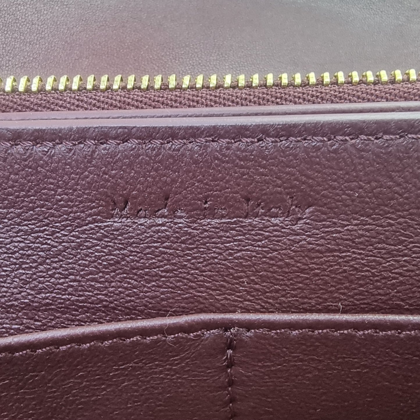 Celine Coin Flap Leather Sling Bag Ghw (Burgundy)