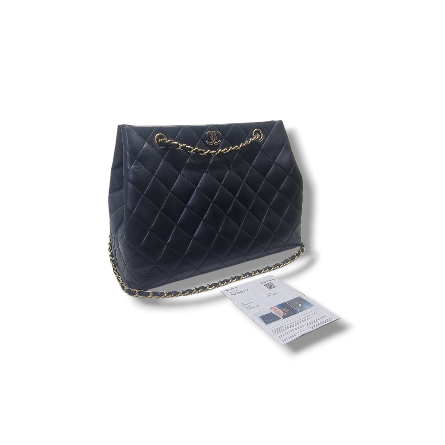 Chanel Vintage Quilted Lambskin Shoulder Bag Ghw (Black)