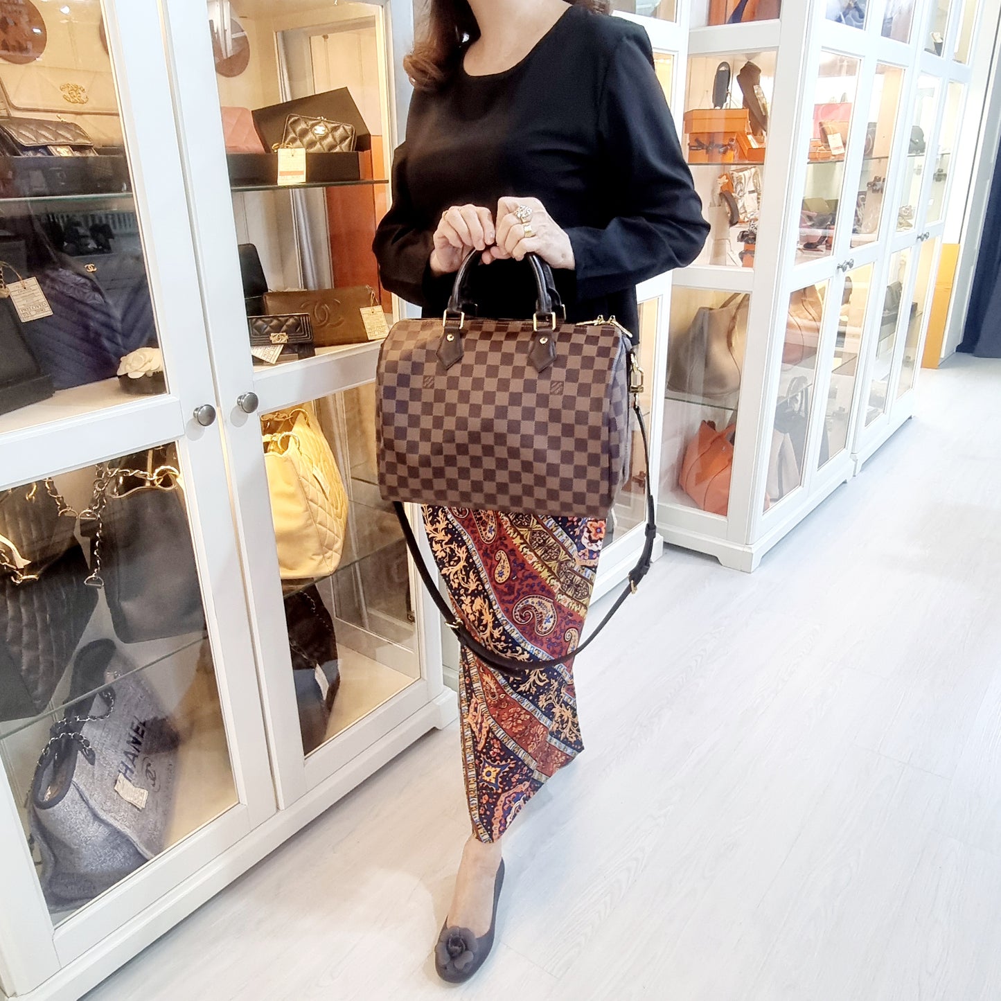 Louis Vuitton Speedy 30B Damier Ebene Ghw