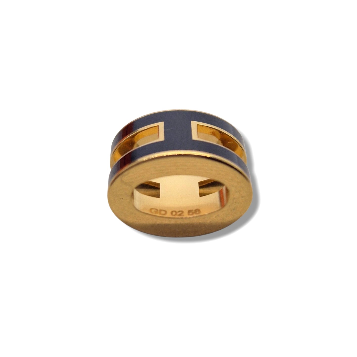 Hermes Necklace Pendant Mini Pop H Gold Plated (Black)