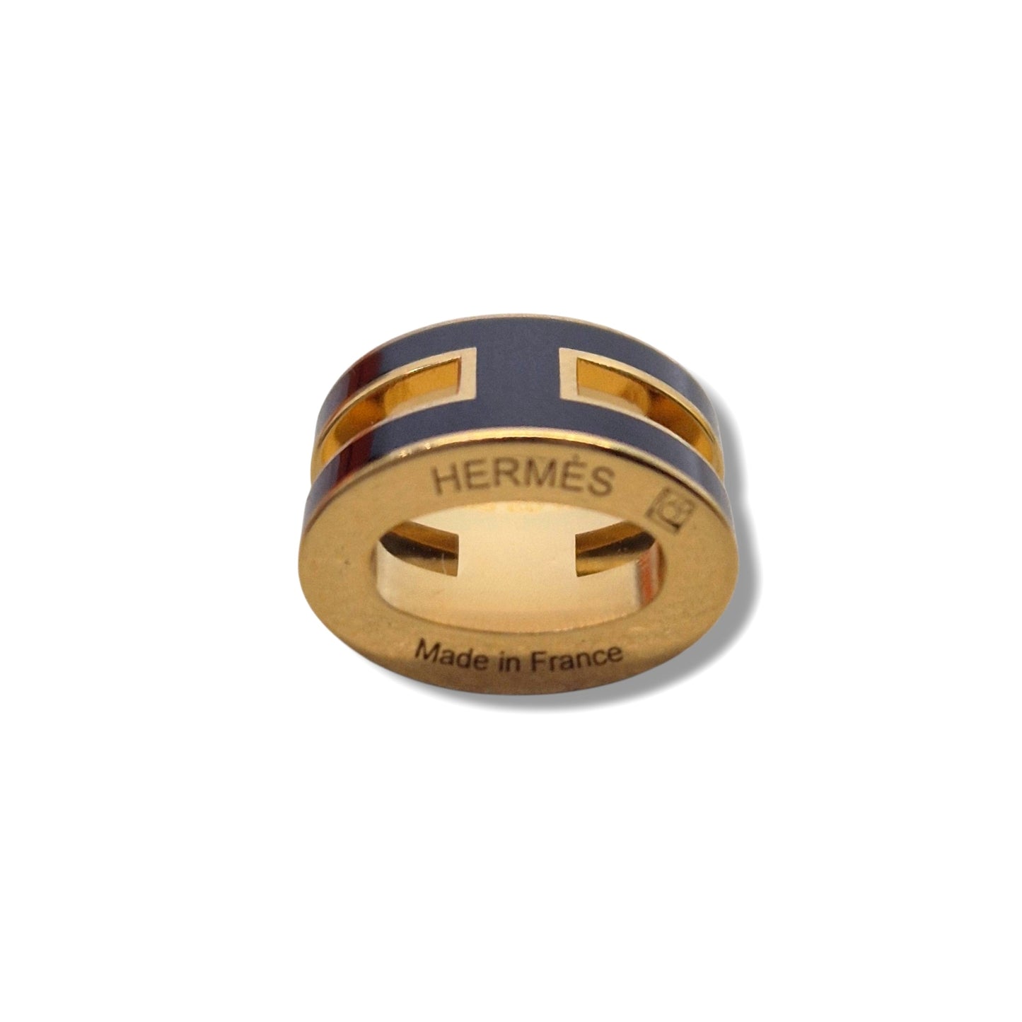 Hermes Necklace Pendant Mini Pop H Gold Plated (Black)