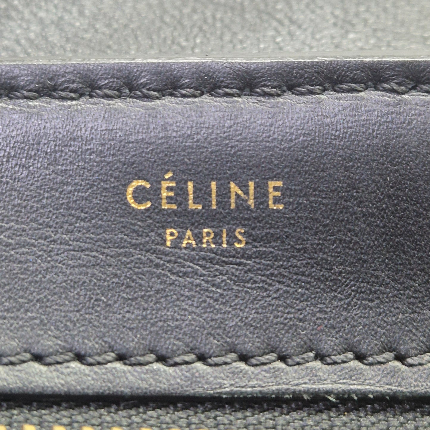 Celine Trapeze Medium Crocodile Embossed Tote Bag Ghw (Black)