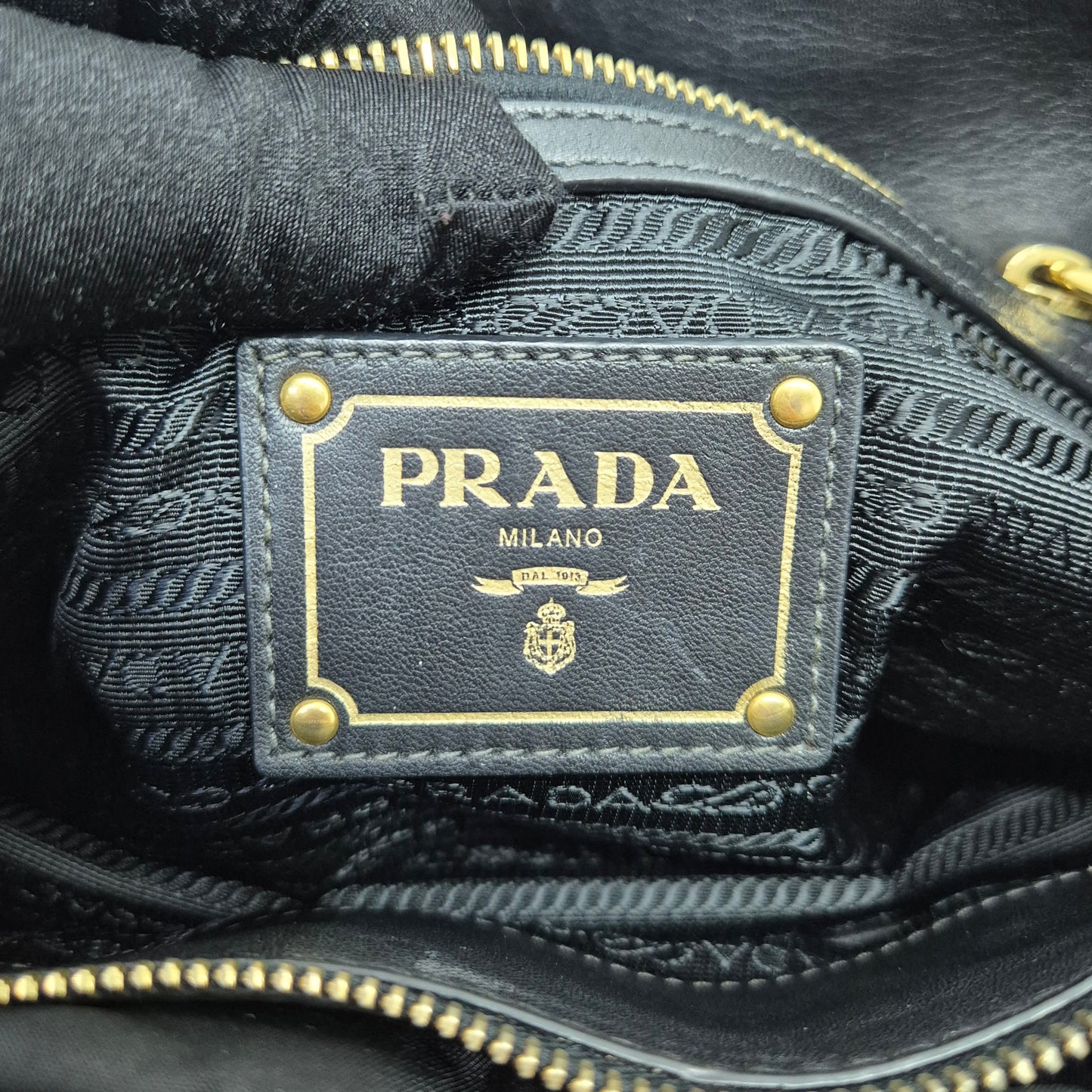 Prada BN1904 Nylon Tote Bag Ghw (Black)