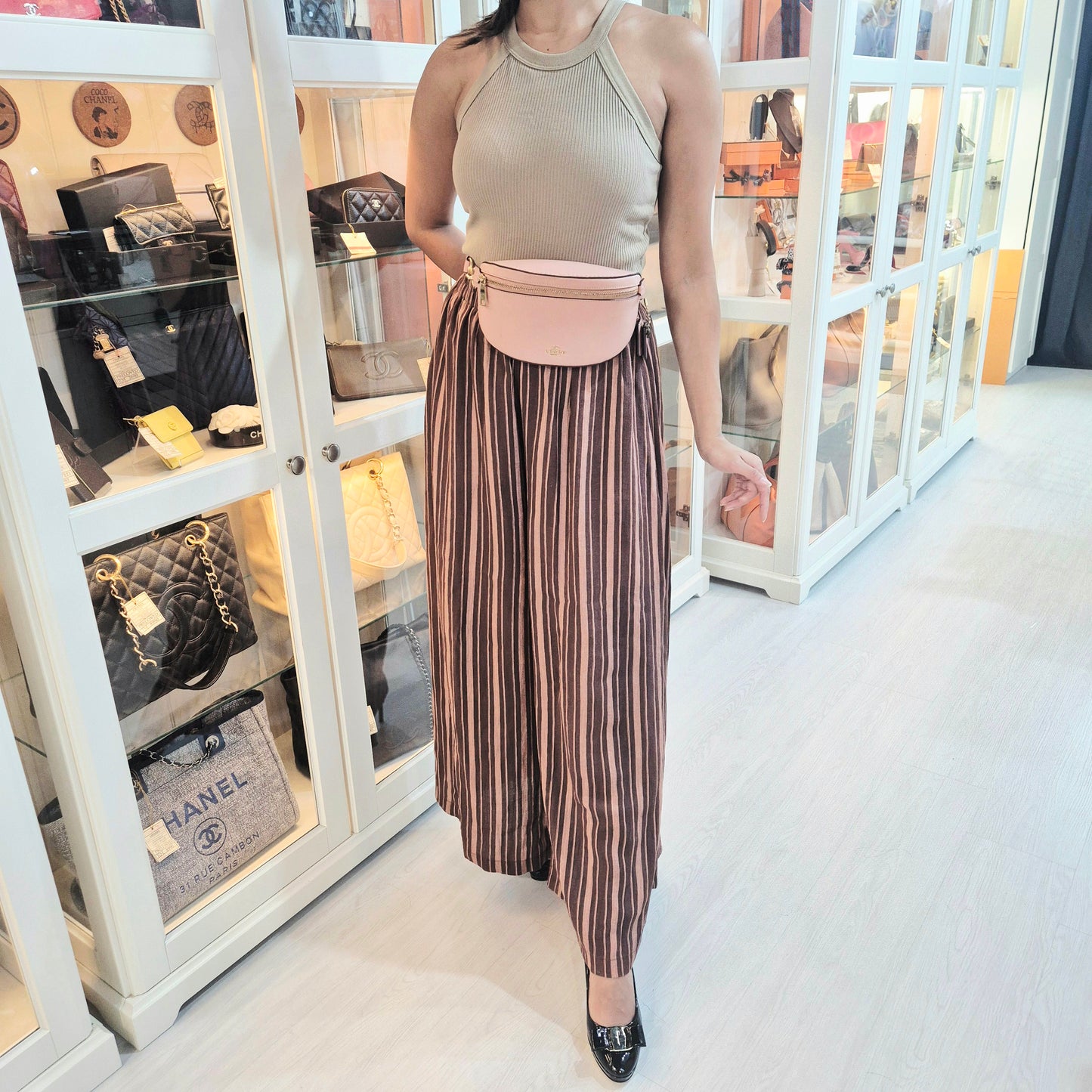 Coach Selena Soft Leather Waist Bag Ghw (Pink)