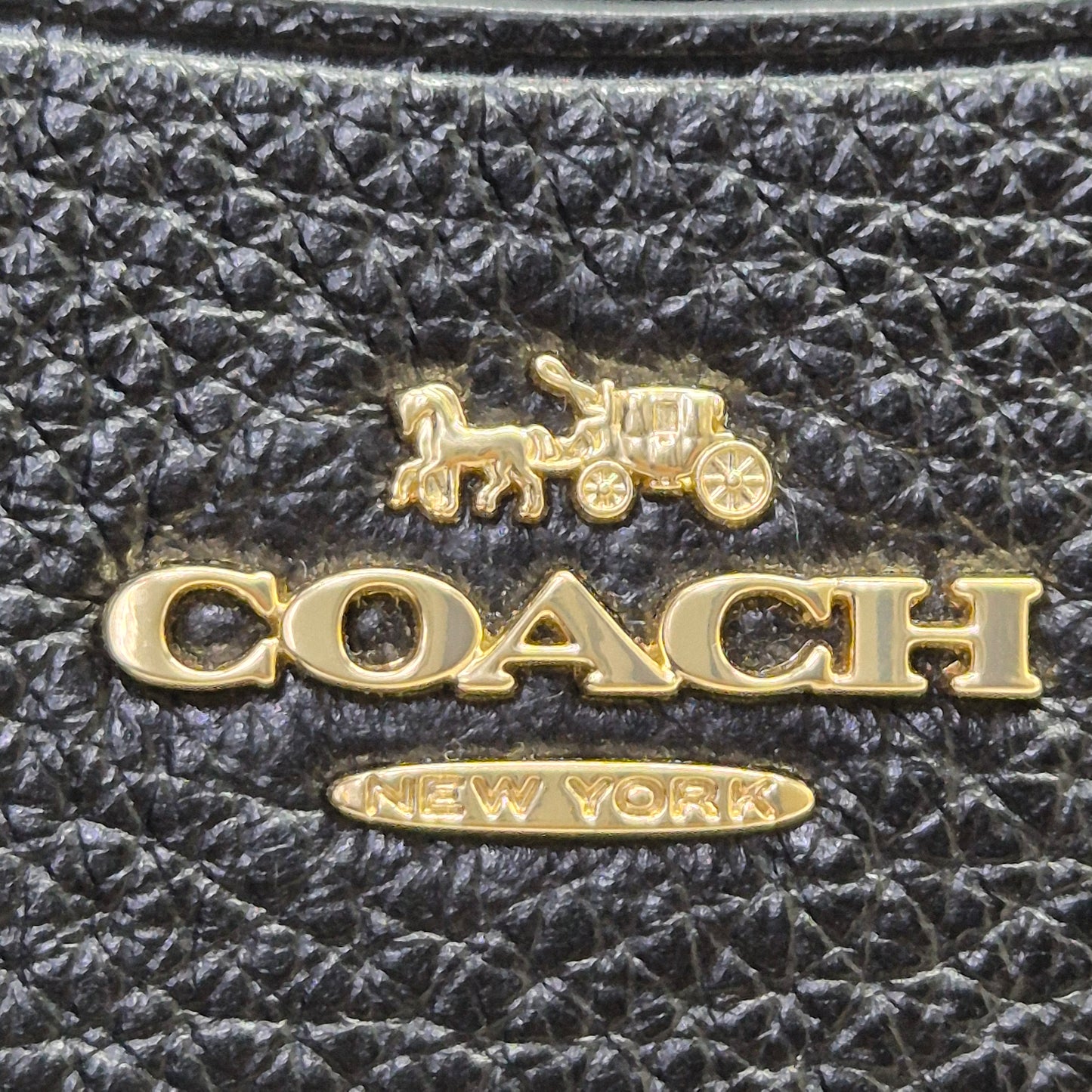 Coach Multifunction Leather Card Case Ghw (Black)