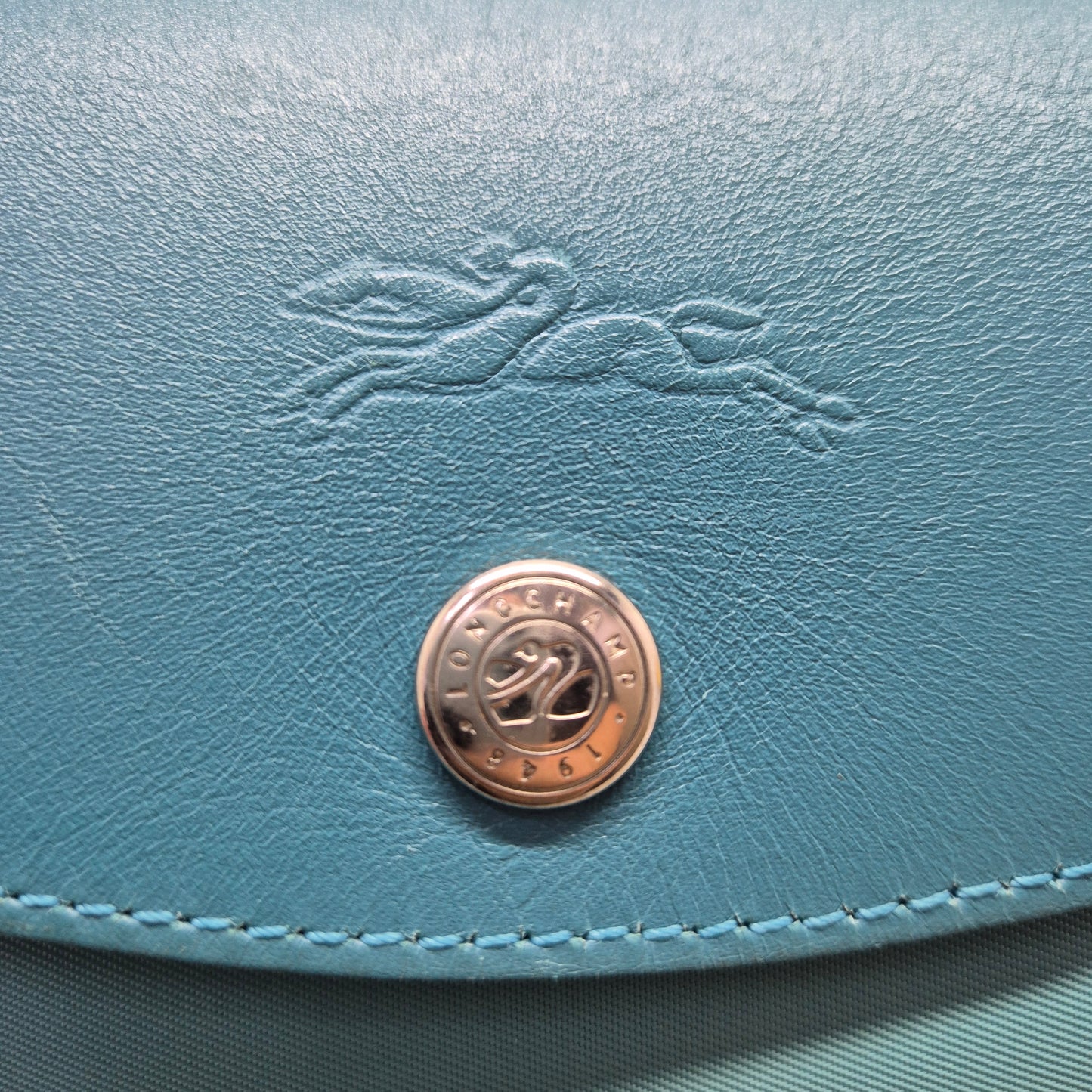 Longchamp Le Pliage LH Medium Polyamide Canvas Ghw (Turquoise)