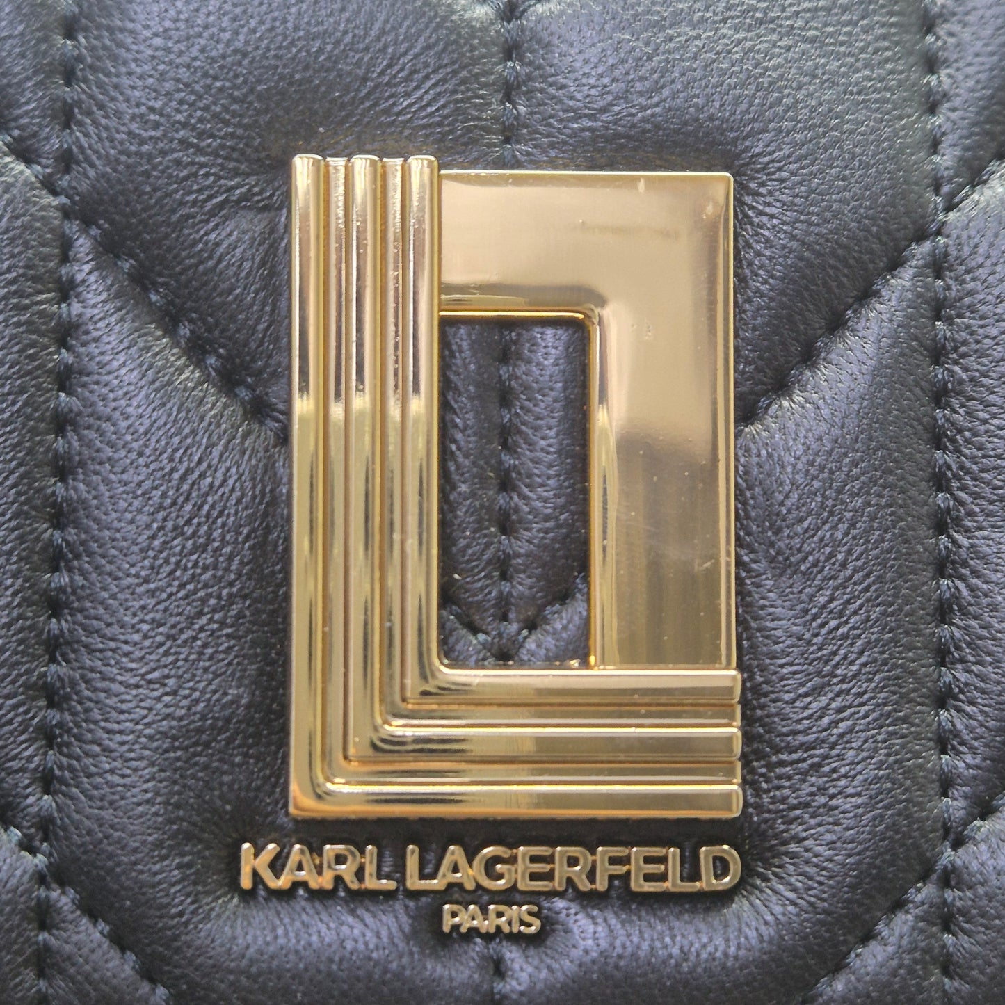 Karl Lagerfeld Paris Lafayette Leather Backpack Ghw (Black)