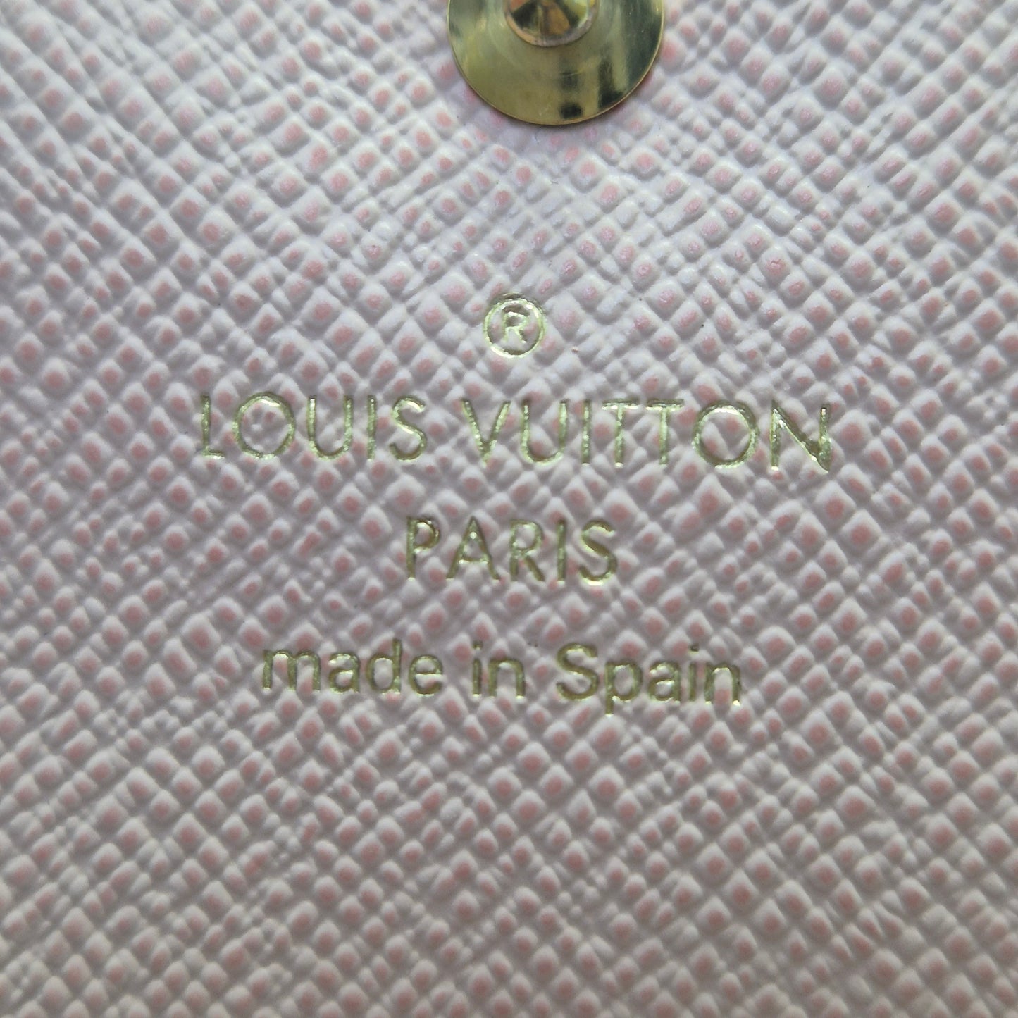 Louis Vuitton Caissa Wallet Damier Ebene Rose Ballerine Ghw