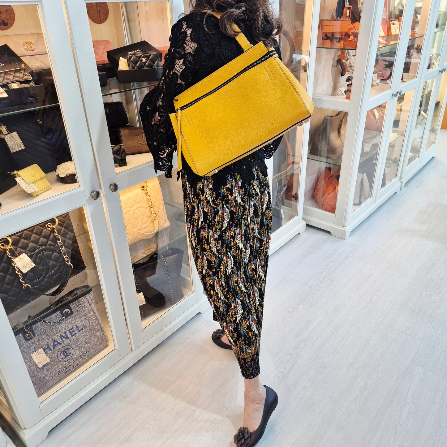 Celine Edge Leather Bag Shw  (Saffron Yellow)