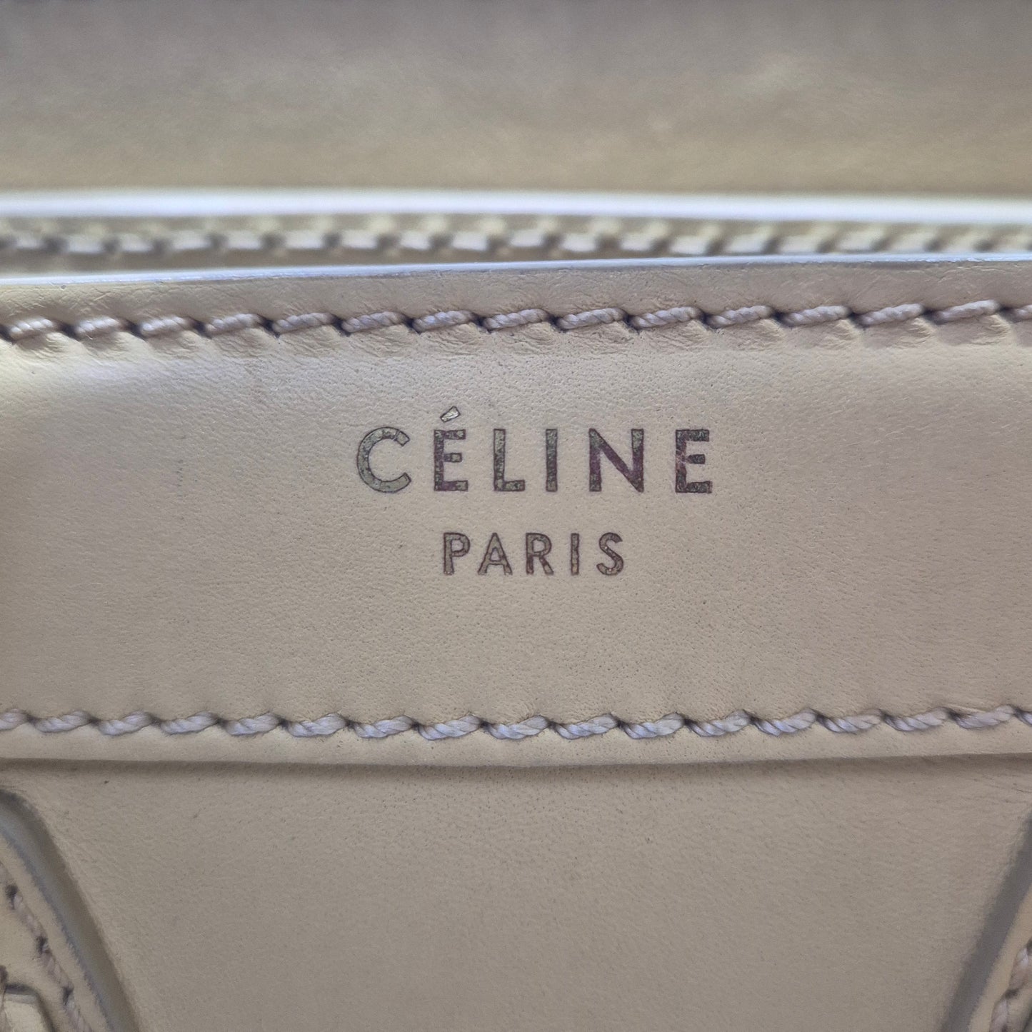 Celine Nano Luggage Leather Tote bag Ghw (Yellow)