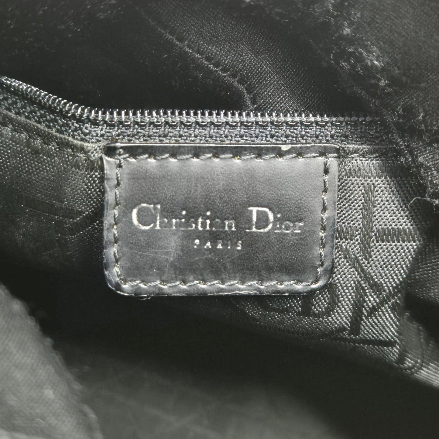 Christian Dior Malice Pearl Top Handle Leather Bag Shw (Black)
