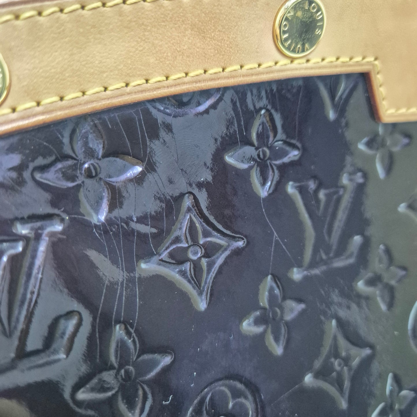 Louis Vuitton Brea MM Monogram Amarante Vernis Ghw