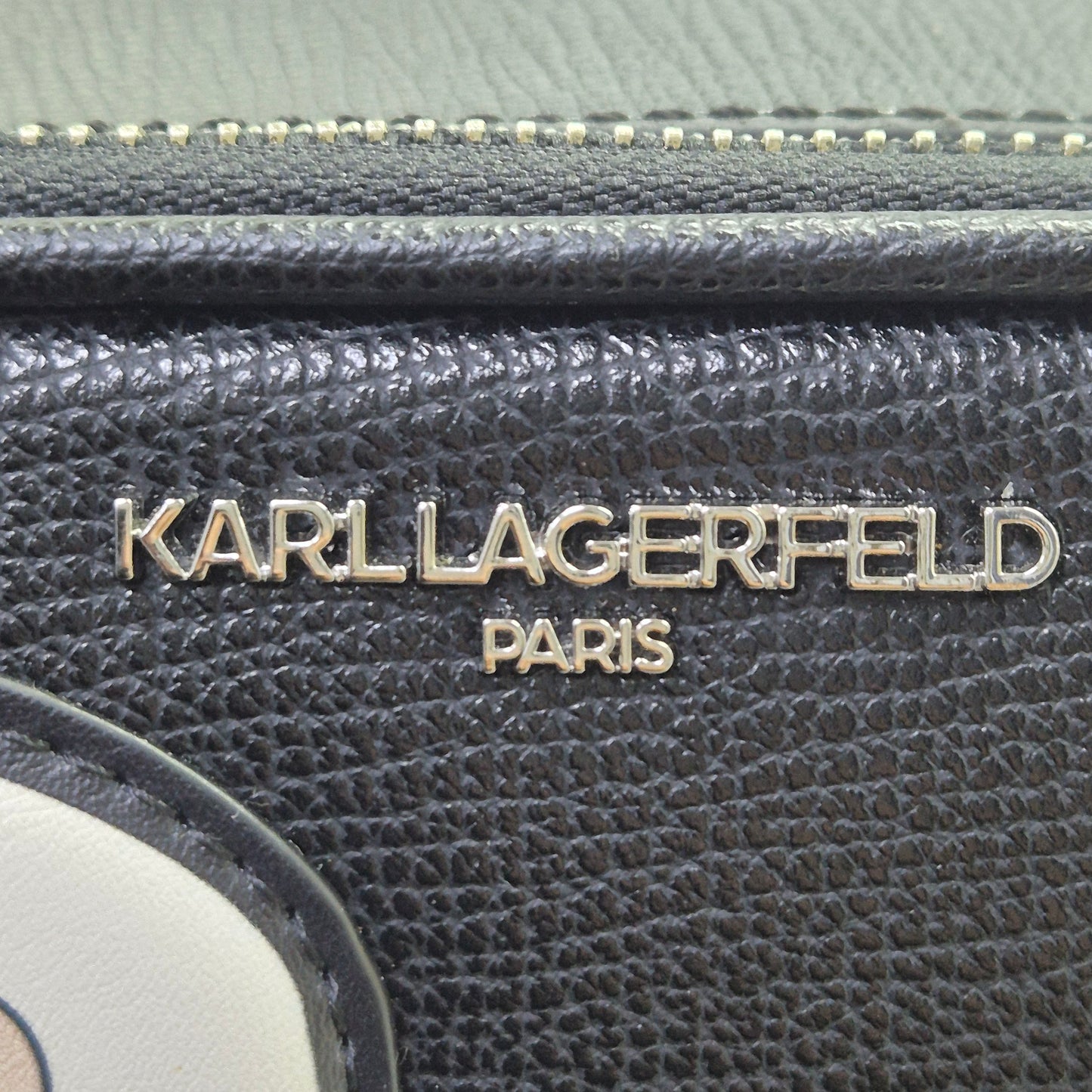 Karl Lagerfeld Maybelle Leather Round Head Duo Camera Bag Shw (Black)