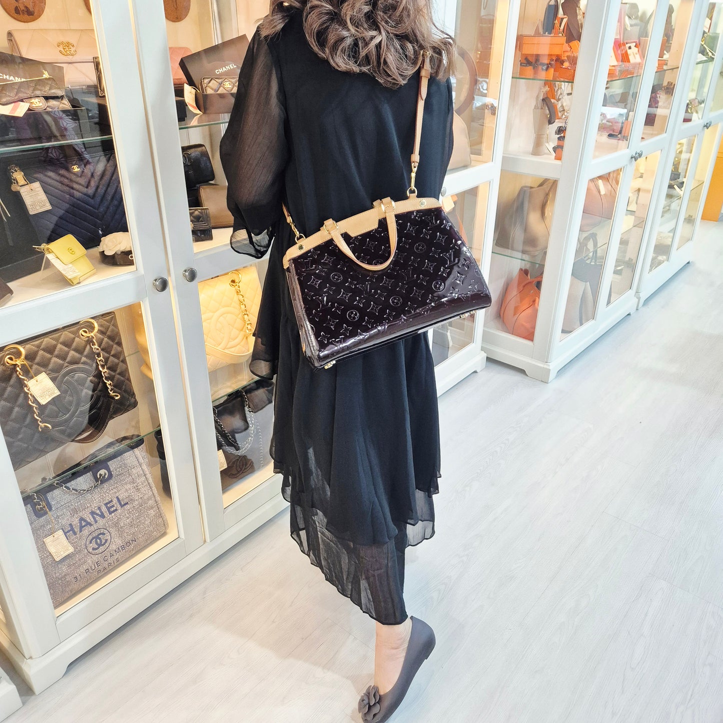 Louis Vuitton Brea MM Monogram Amarante Vernis Ghw