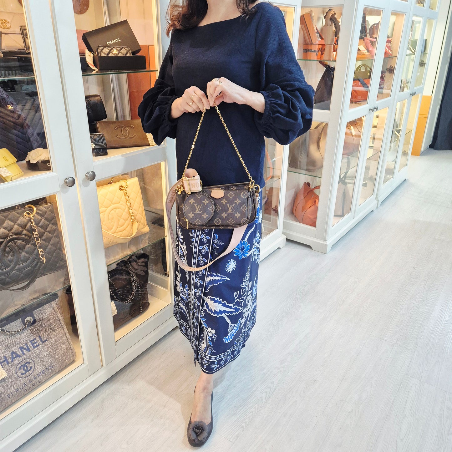Louis Vuitton Multi Pochette Accessoires Monogram Rose Clair Ghw