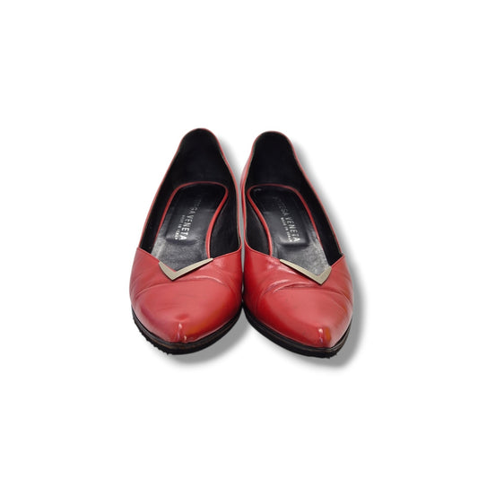 Bottega Veneta Leather Pointed Toe Pump (Red)