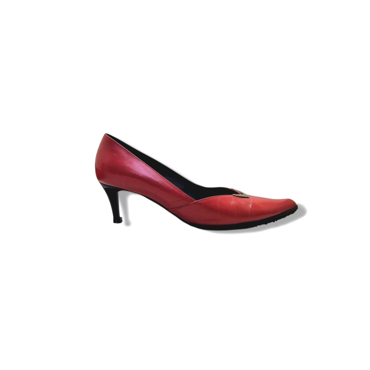 Bottega Veneta Leather Pointed Toe Pump (Red)