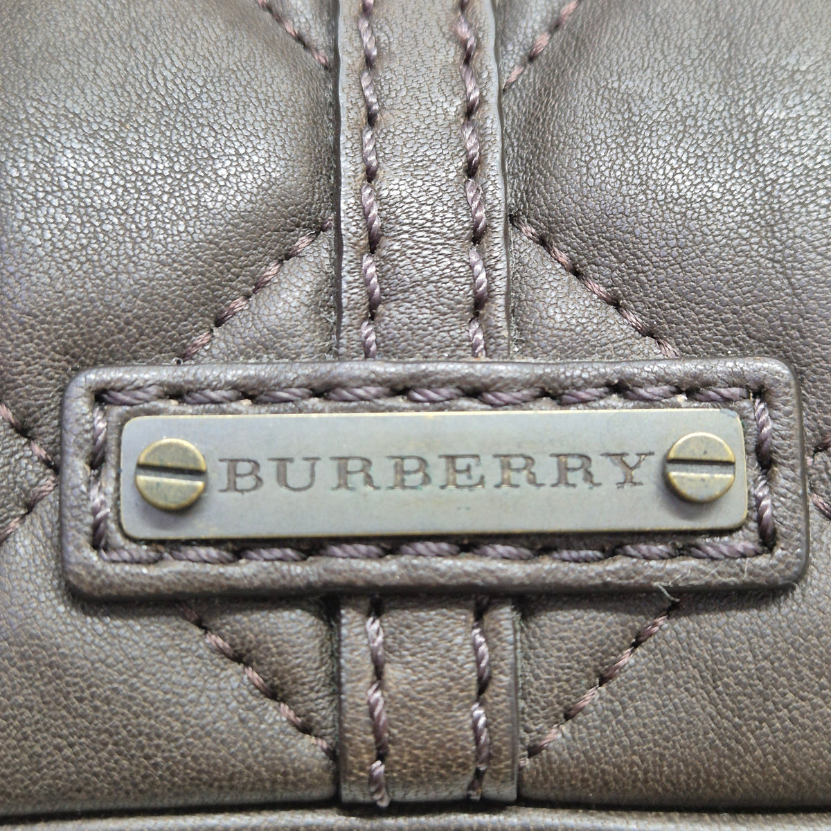 Burberry Trench Quilted Leather Enmore Shoulder Bag Bronze Hw (Brown)
