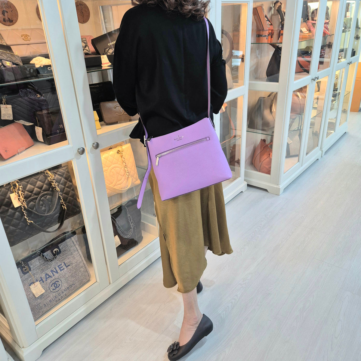 Kate Spade 454 Large Swingpack Crossbody Shw (Purple)